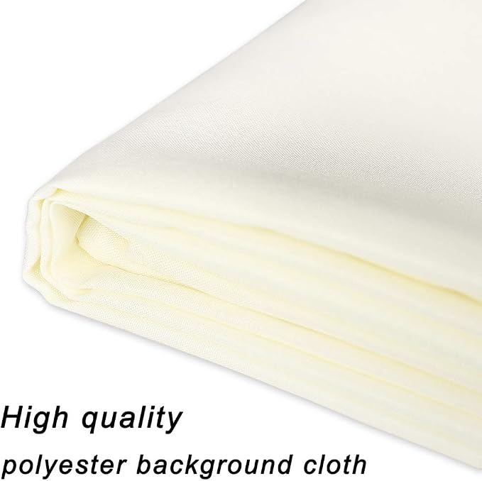 GFCC Ivory Backdrop Photography Background - 6FT x 10FT Photo Backdrop for Photoshoot Photography Video Recording Background Screen Picture Curtain | Versatile Screen for Studio, Video Recording, Portrait, Parties, Non-Reflective, Polyester, Easy Hang,... - Image 4