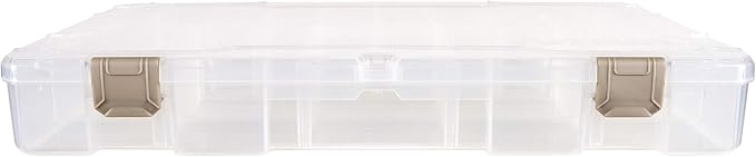 ArtBin Large Solutions Box Clear Art & Craft Organizer with Dividers - Plastic Storage Case for Convenient and Versatile Storage - Ideal for Various Craft Supplies | 20 Removable Dividers, 14.125 x 9 x 2 Inches, Secure Latches, Stackable, Clear Durable... - Image 11