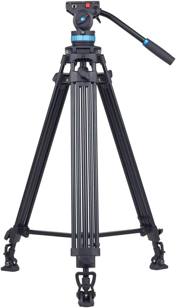 SIRUI AM-25S Video Tripod 74.8", Fluid Head, Quick Release, Max Load 22lb | 360° Pan, +90°/-75° Tilt, Aluminum Alloy, Camcorder, DSLR, Mirrorless Camera, Video Recording, Stable Support - Image 4