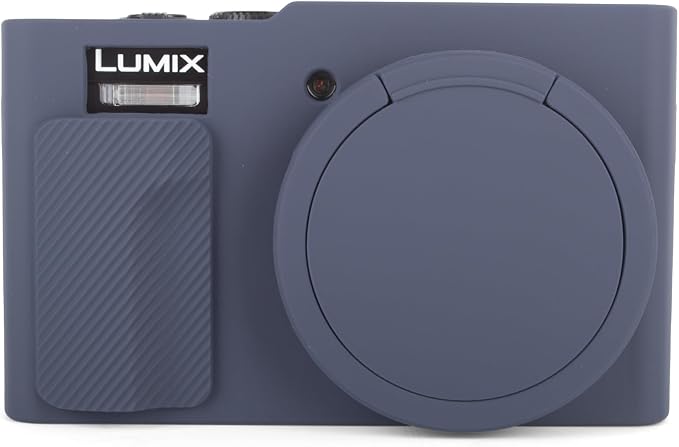MUZIRI KINOKOO Silicone Sleeve Compatible for Panasonic Lumix ZS99 Camera - Soft Protective Cover for DC-ZS99/TZ99 Digital Camera with Removable Lens Cover - Anti-Slip & Anti-Scratch - Dark Blue - Image 8