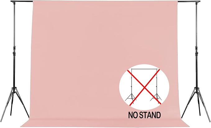 Joccun 6X9FT Dusty Pink Backdrop Background for Photography, Polyester Backdrop Curtain Background Screen for Photography,Photoshoot,Video Recording,Studio(6X9ft, Dusty Pink) - Image 2