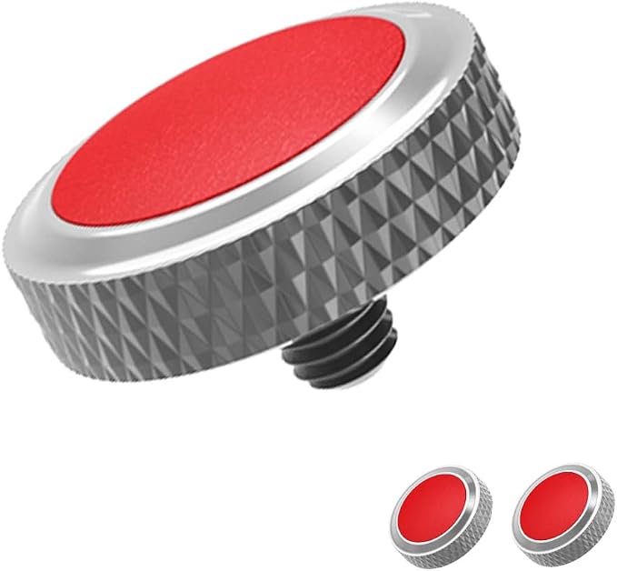 JJC Soft Shutter Release Button for Fujifilm X100VI XT50 XM5, Red, 2-Pack | for Fuji Fujifilm X-T5 X-T4 X-T50 X-T30 III II X100 VI V X-E5 X-E4 X Half Sony RX10 IV III Leica Q3 M10 M9 Nikon Df Z f Zf F3 - Image 2