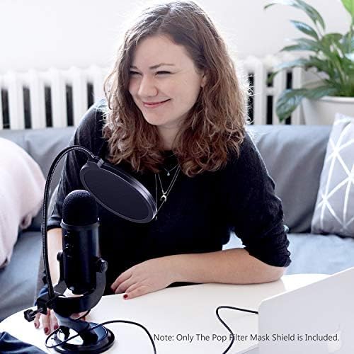 Neewer Professional Microphone Pop Filter Shield Compatible with Blue Yeti and Any Other Microphone, Dual Layered Wind Pop Screen With A Flexible 360 Degree Gooseneck Clip Stabilizing Arm | Compatible with Blue Yeti and Other Mic, Dual Layered Wind Pop... - Image 6
