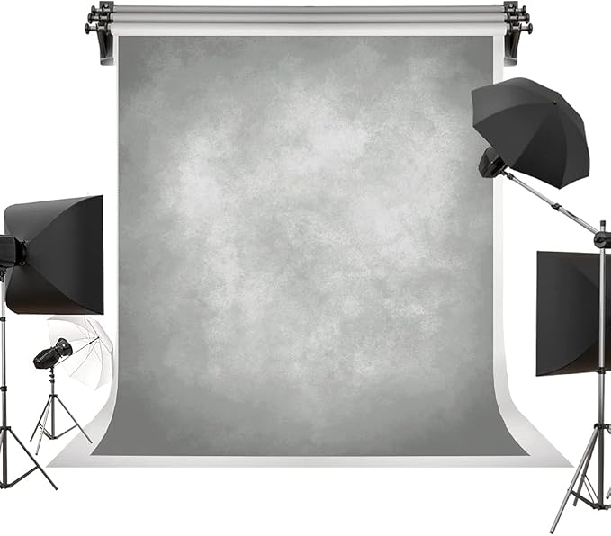 Kate 5x7ft Light Grey Backdrops Abstract Photography Backdrop for Professional Studio Backgrounds by KateBackdropforPhotography