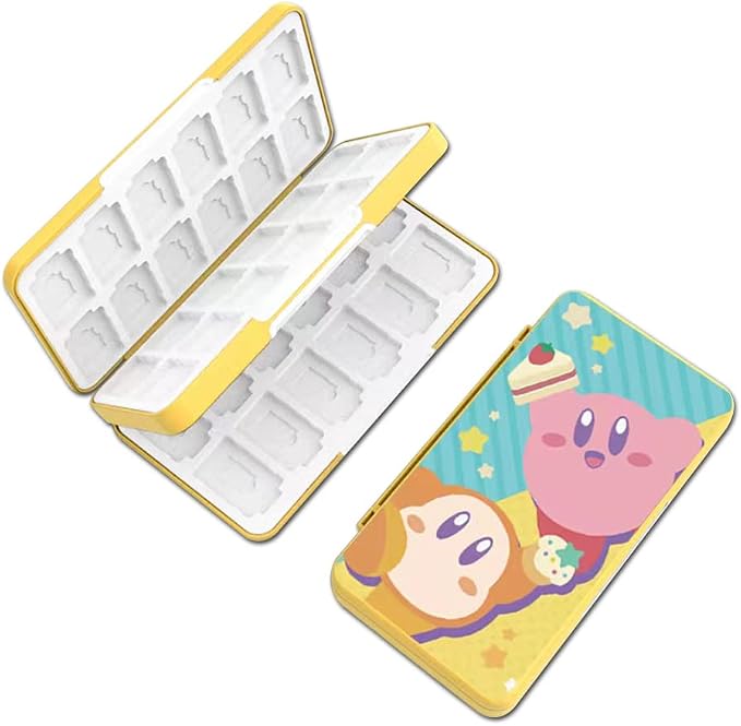 PERFECTSIGHT 48 Switch Game Card Case for Nintendo Switch 2/OLED/ Lite Cute 48 Game Holder Cartridge Case for Game Cards and SD Cards, Kawaii Portable Compact Storage Box, KB WD by PERFECTSIGHT