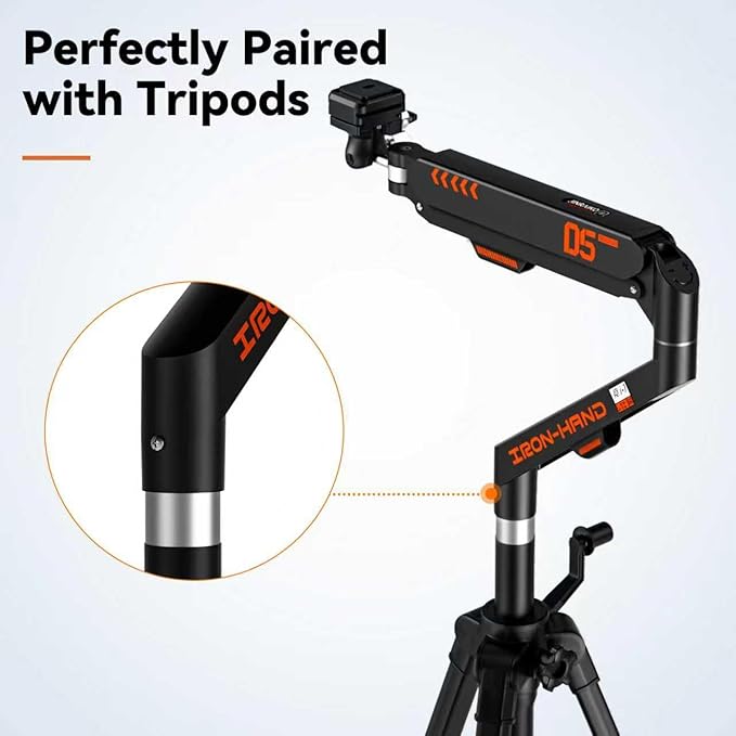 JINRAIKO Overhead Camera Mount with 360° Adjustable Arm & Phone Holder for TikTok Live Streaming Photography Studio Content Creation, Desk Mount for for DSLR Camera/Webcam/Microphone, Black - Image 6