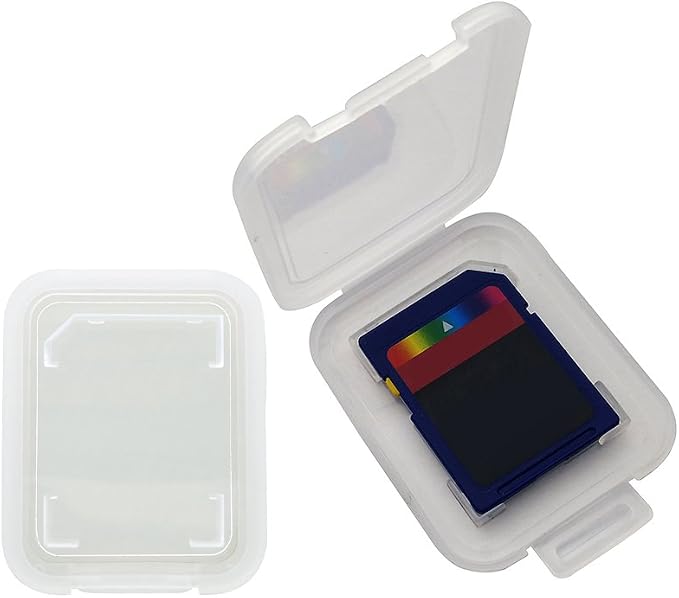 20pcs Plastic Memory Card Storage Case Compatible with SD MMC/SDHC PRO Duo White (20 PCS) - Image 4