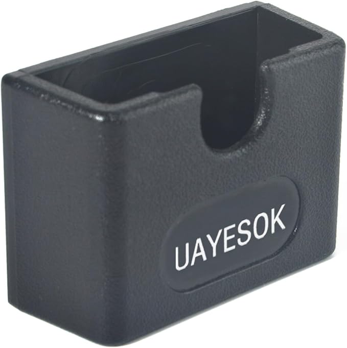 UAYESOK Adhesive Two-Way Radio & Speaker Mic Vehicle Clip Holder | CB Microphone Dash Mount, For Baofeng Quansheng Retevis Cobra Midland Uniden TYT Walkie Talkie Scanner by UAYESOK-HF