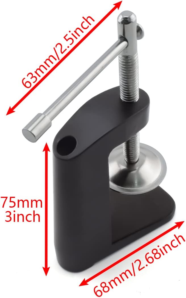 Heavy-duty Metal Table Mount Clamp C Shape Clip Bracket | Microphone Suspension Boom Scissor Arm Stand Holder with Adjustable Positioning Screw, Fits up to 2.16"/5.5cm Desktop - Image 3