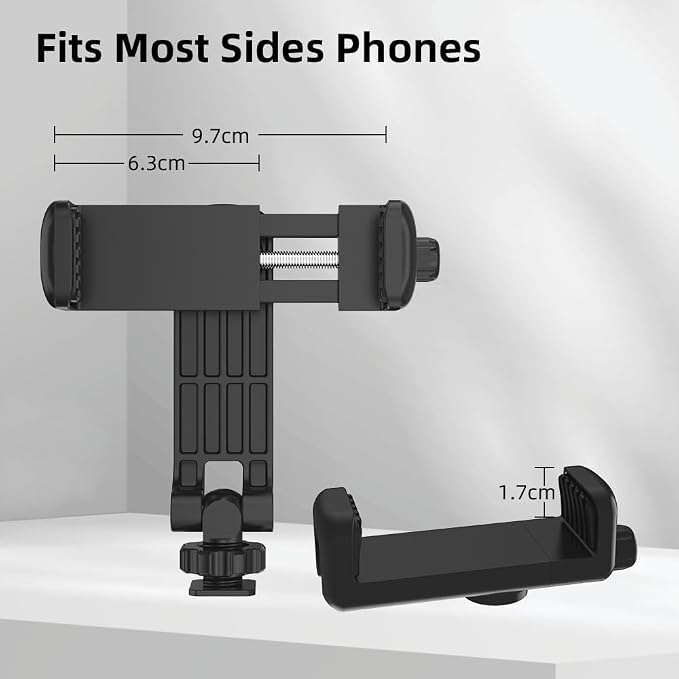 Flexible Phone Tripod Mount Adapter, Universal Smartphone Mount Adapter, Camera Cold/Hot Shoe Phone Tripod Holder for iPhone 17/16/15/14, Samsung Pixel Canon Nikon DSLR and More Cameras - Image 6