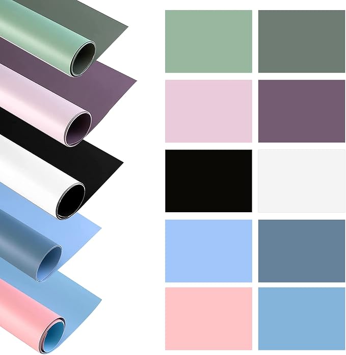 5pcs 34x22in Morandi Background Paper Photography Backdrops Solid Color Photo Background for Food, Pastry, Jewelry, Cosmetics Backdrop Shoot - Image 9