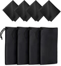 Yogo Vision Microfiber Glasses Pouch n Cloth 4 Set Protect Eyewear Smudges Dirt Ultra-Soft Lens Cloth Bags w/Drawstrings by YOGOVISION