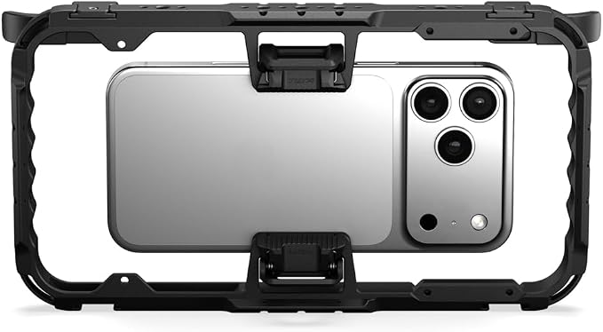 Tilta Khronos Universal Smartphone Case Base Kit | NATO to ARCA Adapter | Cold Shoe Mount | NATO Rails | 1/4"-20 Accessory Mounts. | Multi Axis Adjustment | Mobile Filmmaking Cage | Space Gray - Image 7