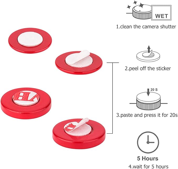 2X Camera Shutter Button Cap for A7R VI ZV-E10 II A6700 RX100VII VI V IV | RED,for A7RVI A7 V A7CR ZV-E10 II ZV-1 A7C A6600 A6500 A6400 A6300 A7SIII A7RII A7S A7 II RX100 Series EOS M10 Lumix L10 - Image 5