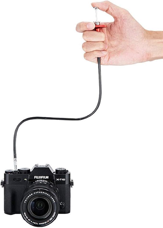 JJC 40cm Red Mechanical Cable Shutter Threaded Release, Bulb-Lock Design for Long Exposure, fits Fuji XT1 XT2 XT3 XT4 X100T Leica M6 M7 M8 Sony RX1 Nikon Df F4 FM2 F3 FE FM3a F80 - Image 5