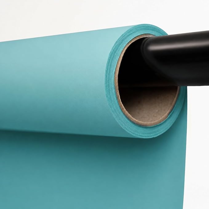 Kate Seamless Paper Backdrop for Photography Blue Seamless Backdrop Paper (86''x32.8' Lite Blue) by KateBackdropforPhotography