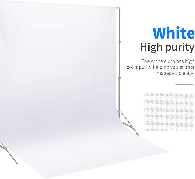 NEEWER 10 x 12FT / 3 x 3.6M PRO Photo Studio Premium Polyester Collapsible Backdrop Background for Photography, Video and Television (Backdrop ONLY) - White - Image 7