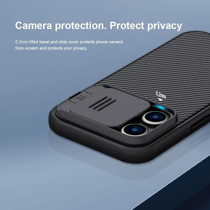Mangix for iPhone 14 Pro Max Case with Camera Cover,Slim Fit Thin Polycarbonate Protective Shockproof Cover with Slide Camera Cover, Upgraded Case for Apple iPhone 14 Pro Max (Black) - Image 4