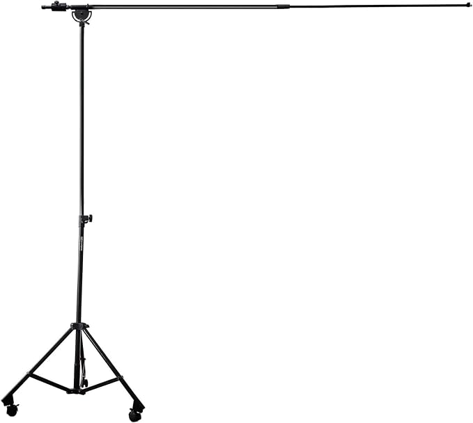 AxcessAbles Heavy Duty Microphone Boom Stand with Weighted Tripod Base | 80-inch Height Overhead Mic Stand | 96 Inch Boom Arm Stand | Shotgun Video Mic Stand | All Metal, No Plastic Parts - Image 3