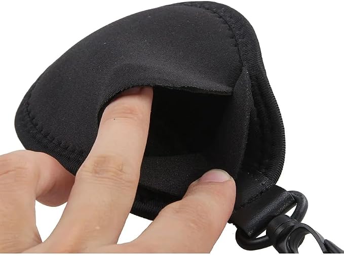 2 Pack Lens Filter Pouch Mini Storage Bag Sleeve Protective Case with Keychain Hook 2 Pockets For Camera CPL MC UV ND 25mm-77mm 43mm 46mm 49mm 52mm 55mm 58mm 62mm 67mm, Black - Image 3