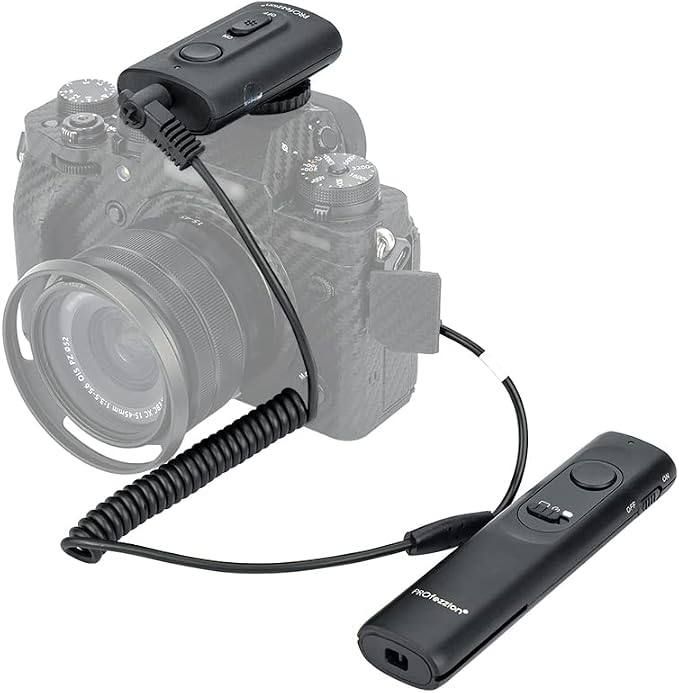 PROfezzion 164ft Remote Shutter Release Wireless for Select Olympus Cameras | for Olympus OM-1 Mark II OM-5 OM-D E-M1 E-M5 Mark III Mark II E-M1X, AAA Battery, Tripod Clip by PROfezzion