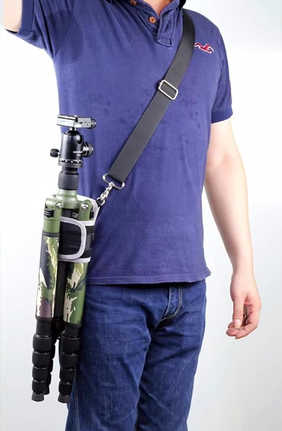 MTB1 Camera Monopod Shoulder Neck Sling Strap/Unipod Tripod Belt Waist Bag, Weight Support for Gimbal Stabilizer DJI Ronin-S, Zhiyun Crane, Moza Air Hold Gimbal Easier and Longer (Black) - Image 6