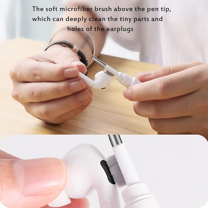 Cleaner Kit for Airpods,Earbuds Cleaning kit for Airpods Pro 1 2 3, Multi-Function Cleaning Tool with Brush for Wireless Earphones Bluetooth Headphones Camera and iPhone(White) - Image 4