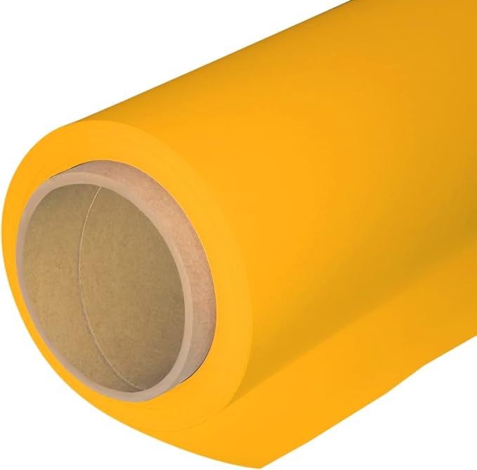 Huamei Seamless Photography Background Paper, Photo Backdrop Paper 53-Inches Wide x 16-Feet, (4.4x16 Feet, #14 Yellow) by Unknown