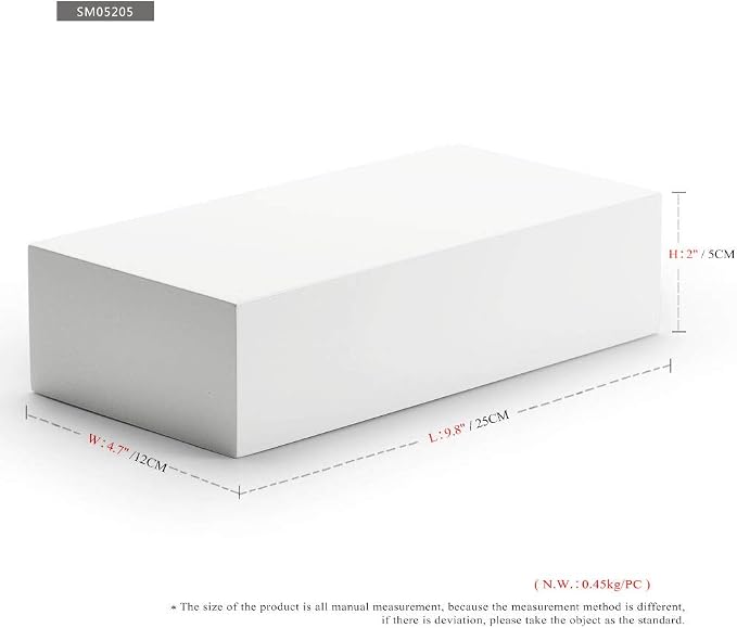 Oirlv White Display Riser for Jewelry Display,Showcase Jewelry Set Holder | Great for Photography or Display Scenarios.Making Jewelry Set Look Better in Photos, Displays or Home Decor,9.84"x4.92"x1.97" - Image 2