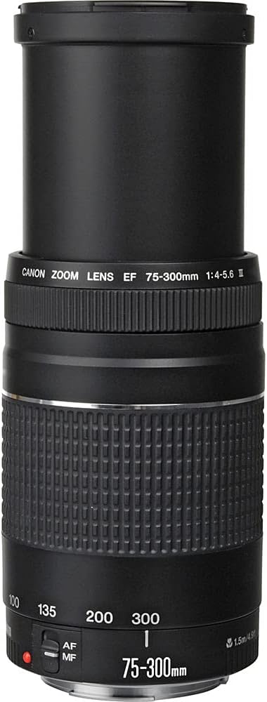 Canon EF 75-300mm f/4-5.6 III Lens Bundled with 58mm UV Filter + Lens Cap Keeper + Microfiber Cleaning Cloth (4 Items) - Image 3