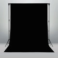 Black Backdrop Background for Photography, 8ft x 10ft Photo Background Curtain Rod Pocket Fabric Drapes Panels for Boys Birthday Holiday Home Halloween Decoration Portrait Photoshoot, Party and Video by Naykaly