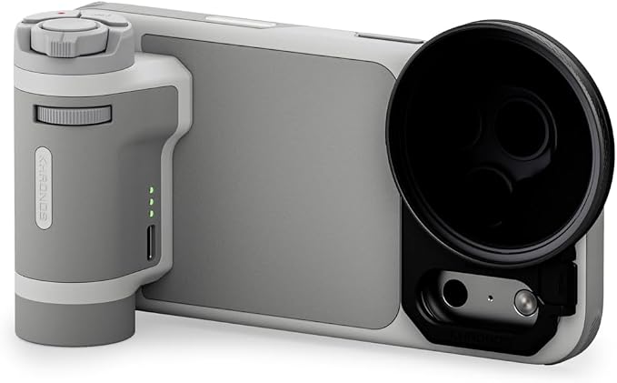 Tilta Khronos Lite Creator Kit | Compatible with iPhone 17 Pro | Professional Camera Rig for Phone Filmmaking | Bluetooth Handle, ND & Polarizer Filter Set - Light Gray | Bluetooth control handle with VND and polarizer filters for filmmaking, content c... by Tilta