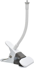 Indoor Outdoor Security Camera Flexible Clip Mount, White | Universal 1/4"-20 threaded clamp bracket, fits Ring/Blink/Wyze/Arlo and more, 15cm adjustable gooseneck arm by Holicfun
