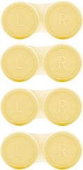 Vastsoon 4 Pack Contact Lens Case, Contact Solution Soaking Case Replacement Kit for Travel, Daily Use (Yellow) by Vastsoon