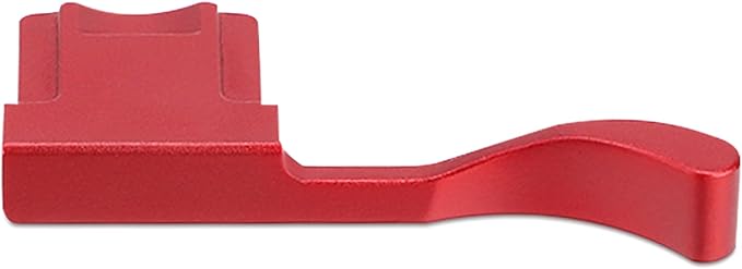 Haoge THB-X2R Metal Hot Shoe Thumb Up Rest Hand Grip for Fujifilm X100VI Fuji X100V Camera Red by haoge
