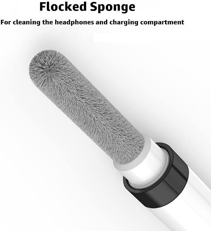 Dual-Brush Earbud Cleaning Pen | 4-in-1 Pro Kit for Precision & Durability, Tool Compatible with Airpods, Galaxy Buds, All Wireless Headsets -Black - Image 3