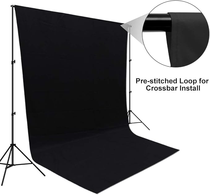CPLIRIS 10x12ft Black Backdrop for Photography, Large Seamless Polyester Fabric Pure Black Photo Backdrop Curtain for Portrait Photoshoot Party Video - Image 4