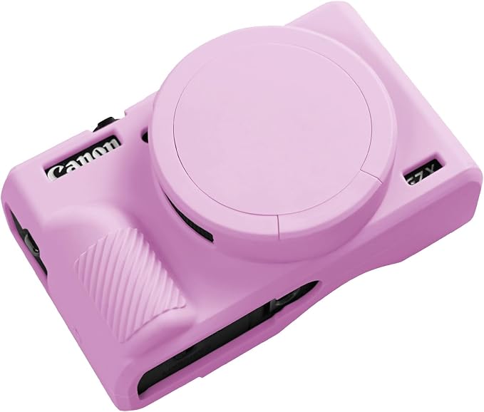 Easy Hood Camera Case for Canon Powershot G7X Mark III Camera(Light Pink) | With Removable Lens Cover,Soft Silicone Protective Case,Anti-Scratch,Slim Fit,Enhanced Grip,Lightweight Camera Accessories by EasyHood