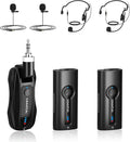 KIMAFUN Wireless Lavalier Microphone System, Wireless 2.4GHz Lapel Mics Handheld Mic 2 in 1 for Teaching, Teachers, Speech, Tour Guiding, Speaker, Amplifier, PA System, Broadcast, KM-G70(2TX1RX) by USKIMAFUN