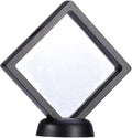 Gatuida Floating Frame Display Case for and Jewelry Pe Film Shadow Box Round Base Black Showcase for Medals Stamps and Memorabilia by Gatuida