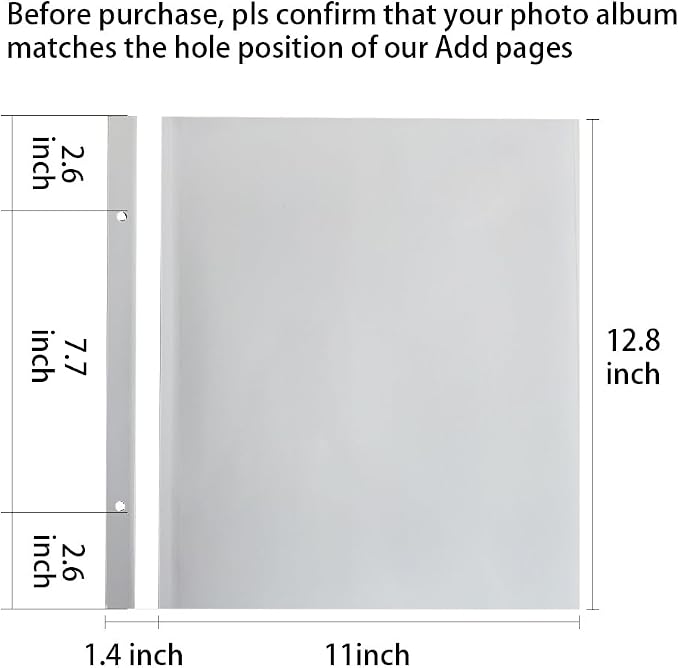 Vienrose Photo Album Self Adhesive Refill Pages 13x12.6 20 Pages | Self Adhesive Pages, 10 Sheets 20 Pages, Fits 13X12.6 Inch Photo Album, Clear Film - Image 2