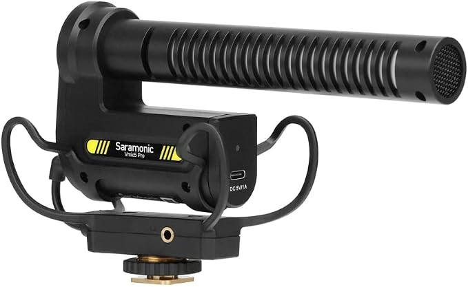 Saramonic Vmic5 Pro On-Camera Supercardioid Shotgun Microphone | 3-Stage Gain, 75/150Hz Filters, High-Freq Boost, Auto On/Off, Headphone Out, 120hr Battery - Image 8