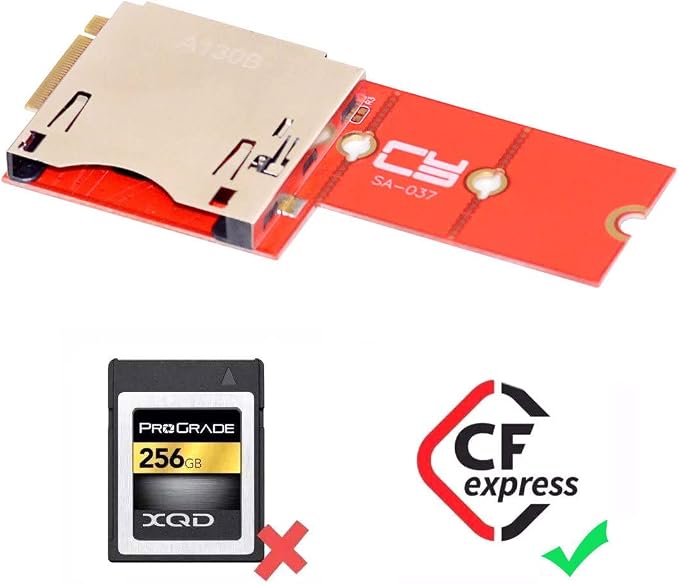 M.2 NVMe M-Key Host to CF Express Extension Adapter M2 for CFE Type-B Support R5 Z6 Z7 Memory Card - Image 6