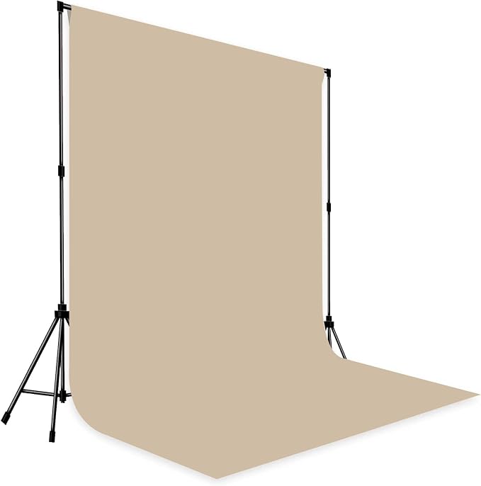 Beige Photo Backdrop Professional Photography Background Fabric 5x7ft | Seamless Design eliminates Wrinkle Portrait Photography Wedding Dark Theme Decorations - Image 3