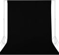 GFCC 10FTx12FT Black Backdrop Background for Photography Photoshoot | Non-Reflective, Polyester, Easy Hang, Multipurpose Screen for Studio Photo Booth, Video Recording, Portrait, Halloween by GFCC