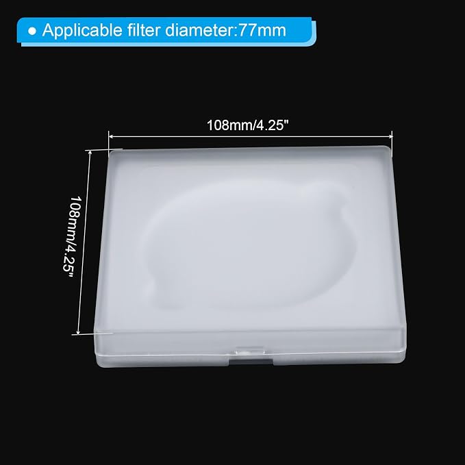 PATIKIL 77mm Lens Filter Case, 2pcs Camera Filter Case Portable Lens Filter Box Water Resistant Dustproof Plastic for Photography Filter Storage - Image 2