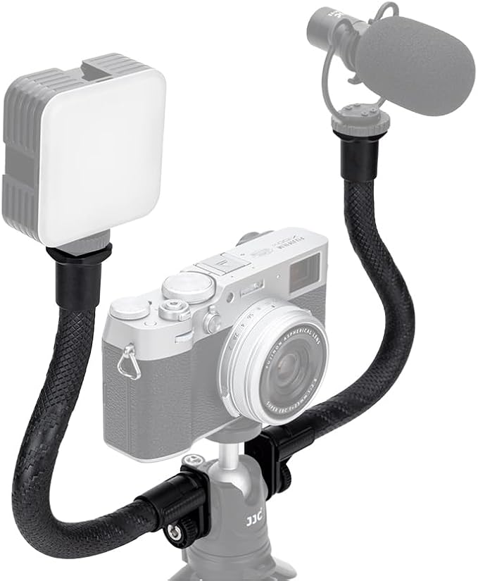 JJC 2-Pack Flexible Extension Arm with Cold Shoe Mount for Camera & Phone | Adjustable Magic Arm Grip for Camera Smartphone Attach LED Light or Microphone on Tripod, Vlog Shooting Recording Accessories - Image 2