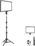 NEEWER 13" LED Video Light Panel, Studio Lighting Kit with Tripod Stand, 20W Bi Color Dimmable Photo Key Light for Streaming Photography Podcast Recording, CRI97+ 2400Lx/0.5m, 29.6Wh Battery, NL-192AI | 20W Bi Color Dimmable, Photo Photography Podcast ... by Neewer