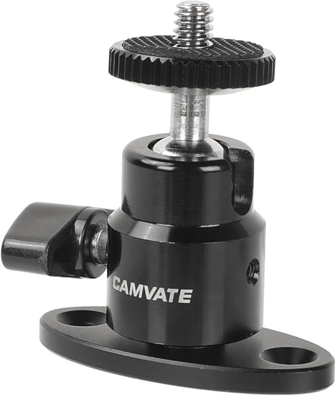 CAMVATE 1/4"-20 Mini Ball Head with Ceiling Mount for CCTV & Video Mount by CAMVATE