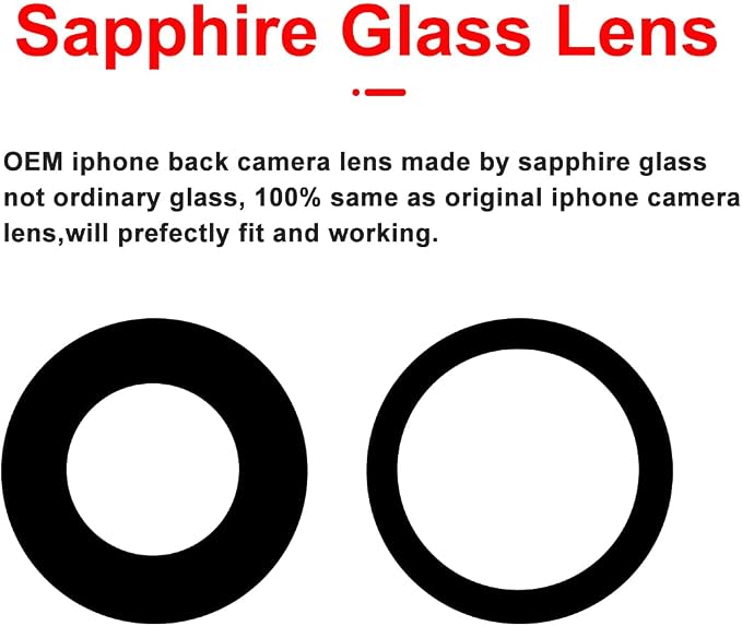 Original Back Rear Camera Lens Glass Replacement for iPhone 11 6.1 inches with pre-Installed Adhesive and Reparing Toolkit - Image 3